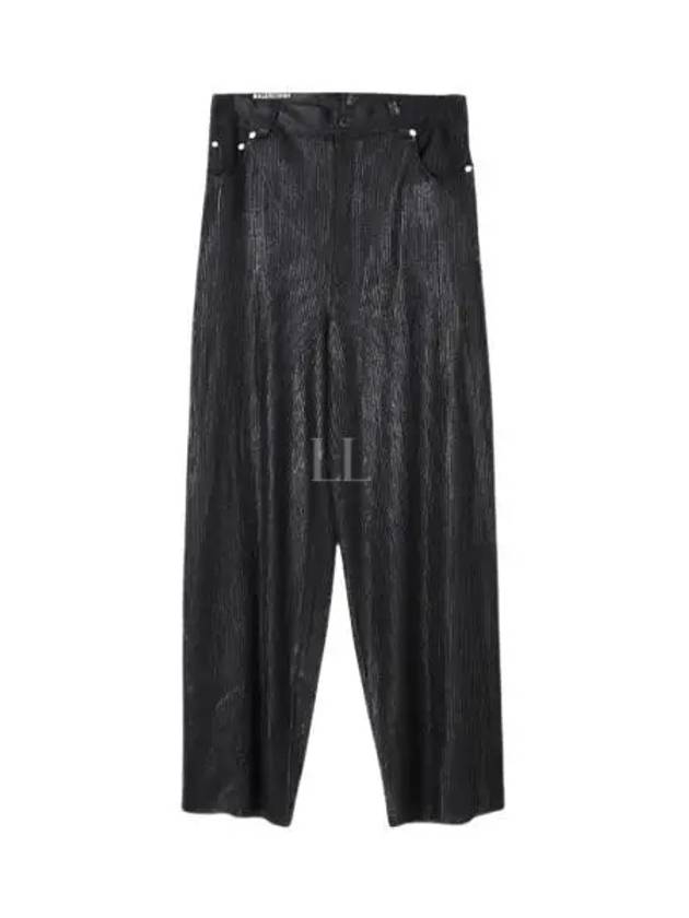 Cotton High Waist Transparent Wide Pants Black - BALENCIAGA - BALAAN 2