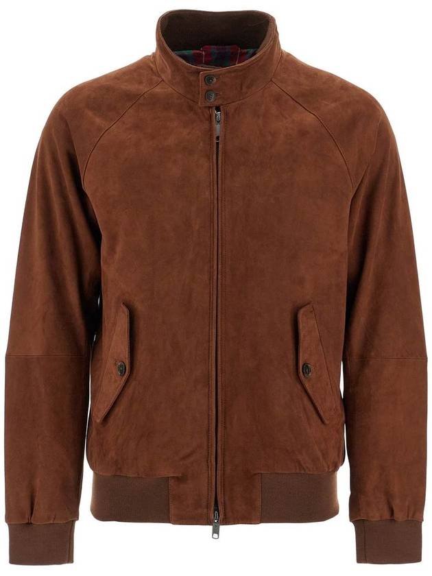 G9 Slim Fit Suede Jacket Brown - BARACUTA - BALAAN 2