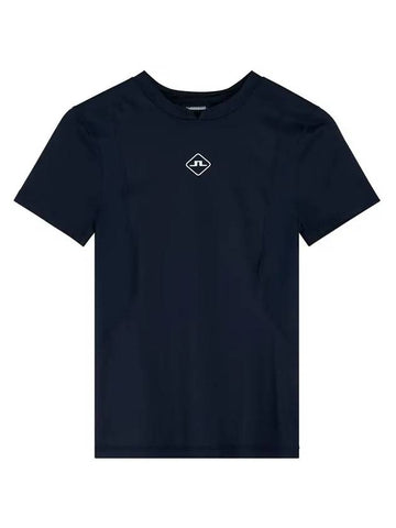 Marsha Logo Short Sleeve T-Shirt Navy - J.LINDEBERG - BALAAN 1