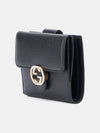 GG Interlocking Half Wallet Black - GUCCI - BALAAN 4