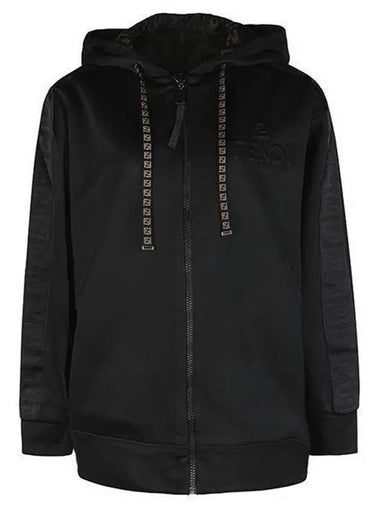 22FW FAF142 AGOP F0GME Reversible Double-Sided Hood Zip-Up Black　 997490 - FENDI - BALAAN 1