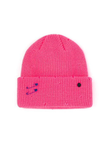 Ripped Custom Long Beanie Pink - BLACKBLOND - BALAAN 1