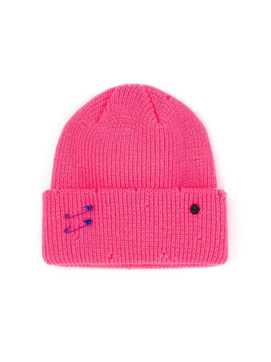 Ripped Custom Long Beanie Pink - BLACKBLOND - BALAAN 1