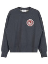 Heart Logo Patch Sweatshirt Grey - AMI - BALAAN 3