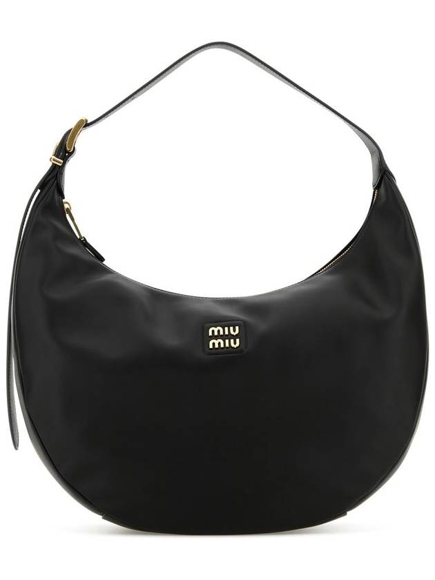 Logo Leather Shoulder Bag Black - MIU MIU - BALAAN 2