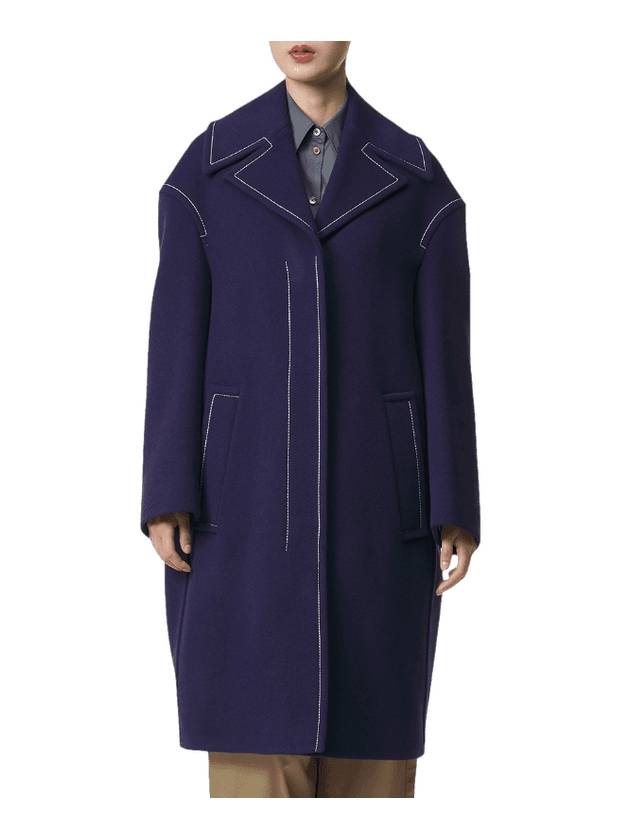 Wool Single Coat Blue - MARNI - BALAAN 1