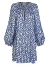 Parsley Floral Cotton Short Dress Royal Blue - ISABEL MARANT - BALAAN 2