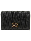 Matelasse Nappa Leather Half Wallet Black - MIU MIU - BALAAN 2