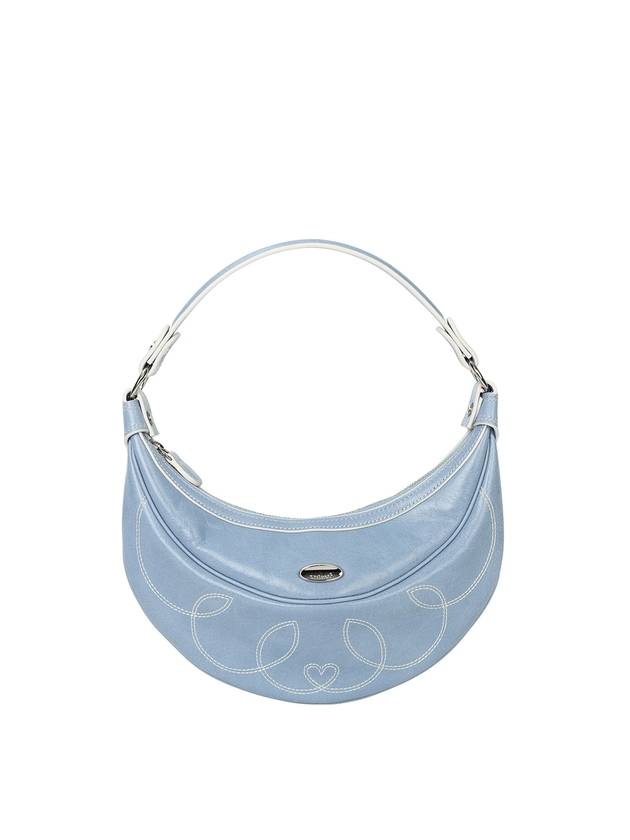 Western Hobo Shoulder Bag Sky Blue Cracked - COTESSI - BALAAN 1