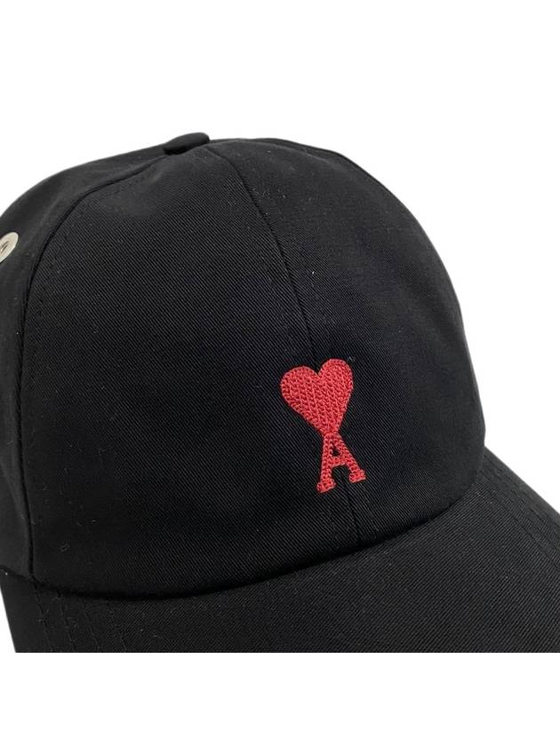 De Coeur Embroidered Logo Ball Cap Black - AMI - BALAAN 3