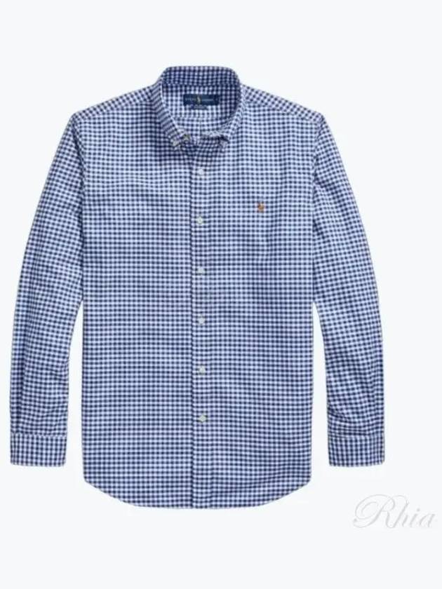 Embroidery Pony Oxford Long Sleeve Shirt Blue - POLO RALPH LAUREN - BALAAN 2