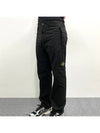 Logo Patch Cargo Cotton Straight Pants Black - STONE ISLAND - BALAAN 4