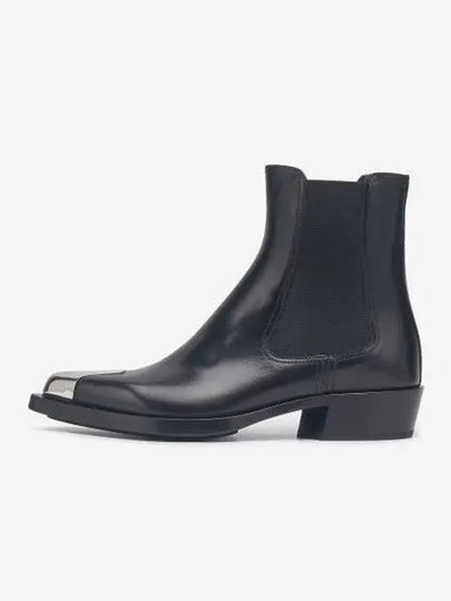 Metal Toe Cap Middle Boots Black - ALEXANDER MCQUEEN - BALAAN 2