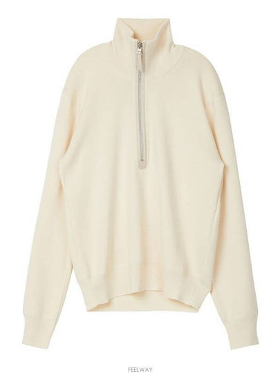 Half Zip Wool Knit Top Beige - TOM FORD - BALAAN 2