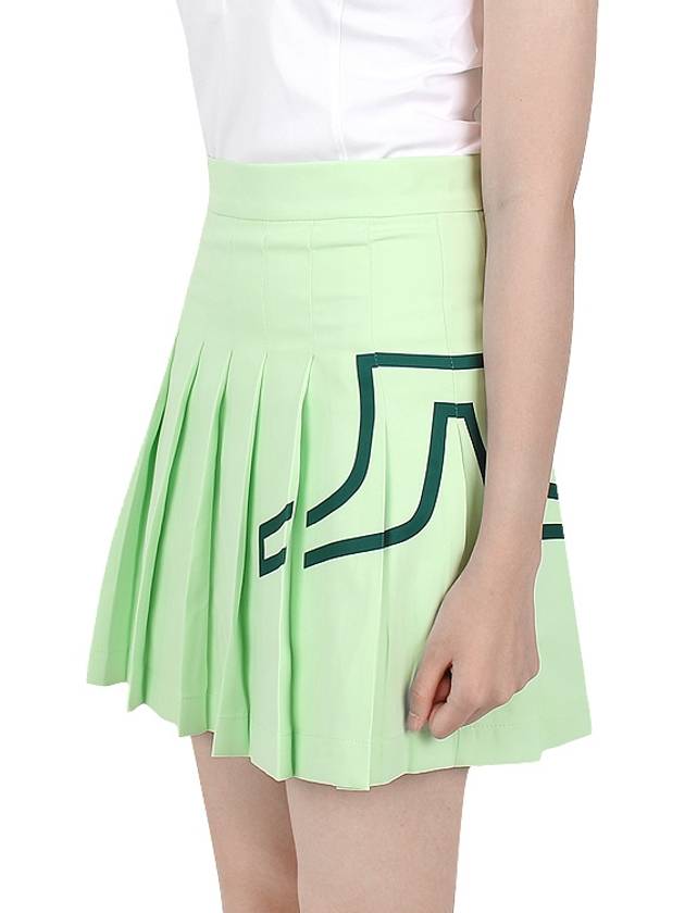 Women's Naomi Pleated Skirt Green - J.LINDEBERG - BALAAN 5