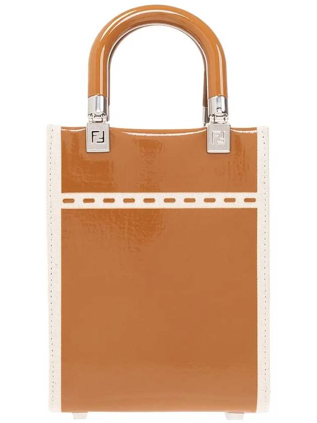 Sunshine Shopper Small Tote Bag Brown - FENDI - BALAAN 4