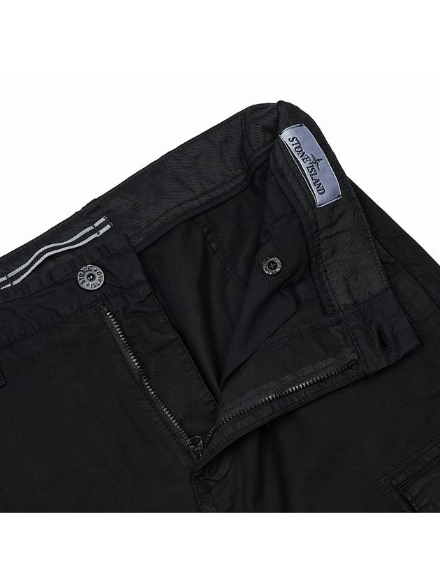 Compass Patch Straight Pants Black - STONE ISLAND - BALAAN 8