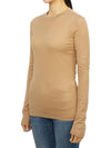 Crew Neck Cotton Long Sleeve Shirt Beige - SALVATORE FERRAGAMO - BALAAN 3