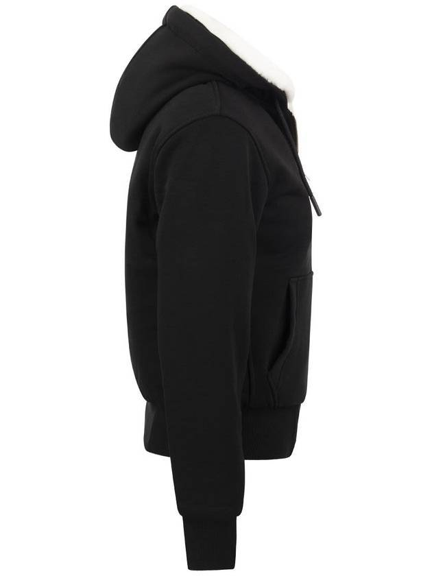 Classic Bunny 3 White Lining Zip Up Hoodie Black - MOOSE KNUCKLES - BALAAN 4