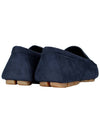 Triangle Logo Suede Driving Shoes Navy - PRADA - BALAAN 6