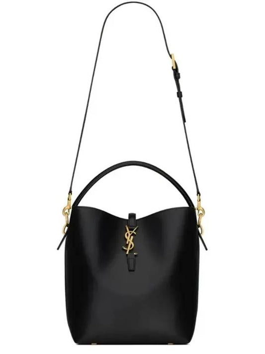 Le 37 Leather Bucket Bag Black - SAINT LAURENT - BALAAN 2