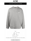 Face Patch Sweatshirt Light Grey Melange - ACNE STUDIOS - BALAAN 3