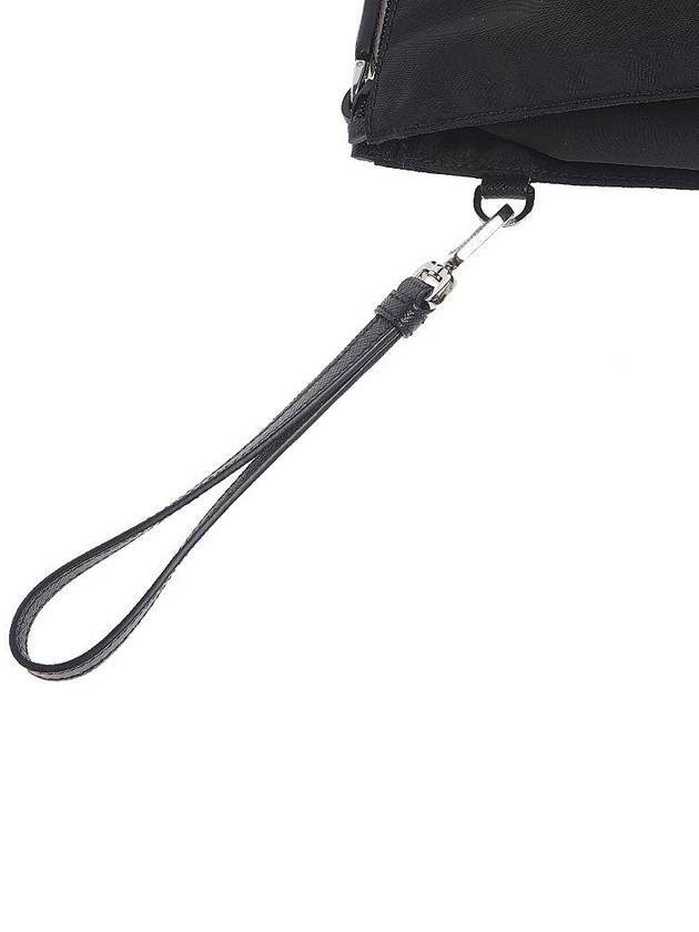 Re-Nylon Zipper Clutch Bag Black - PRADA - BALAAN 10