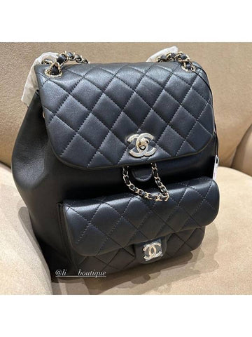 Duma One Pocket Backpack Medium Black AS3618 - CHANEL - BALAAN 1