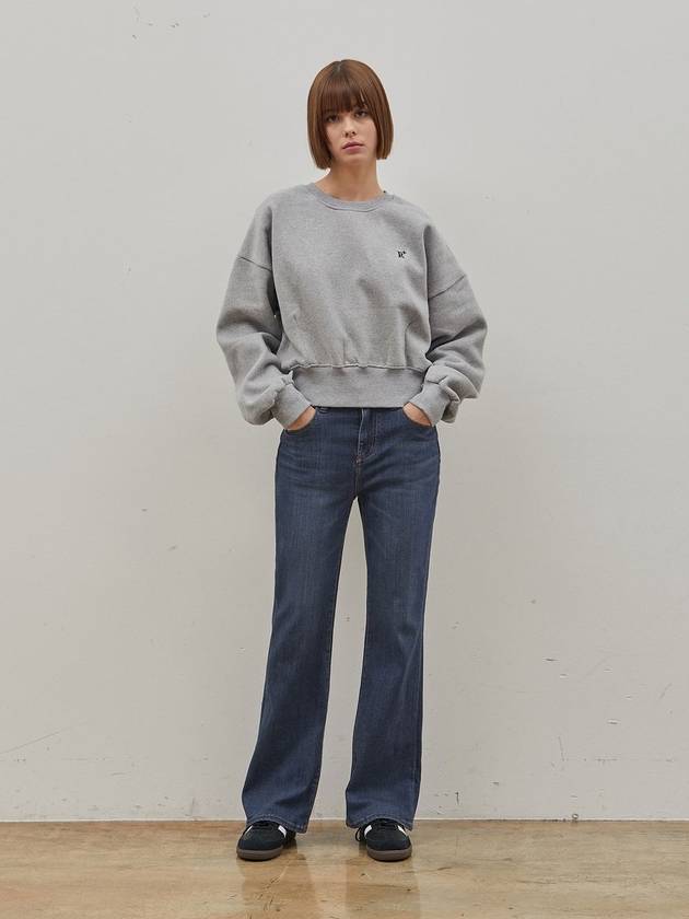 Steady Crop Sweatshirt Gray - RYUL+WAI: - BALAAN 3