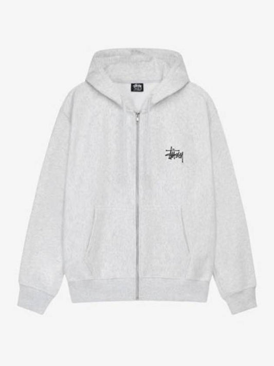 Basic Hooded Zip Up Ash Heather 2024 1975000 M - STUSSY - BALAAN 1