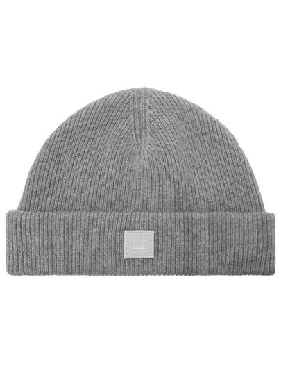 Face Logo Knit Beanie Grey - ACNE STUDIOS - BALAAN 2