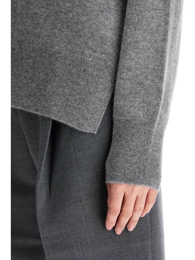 asymmetrical grey mÃlange cashmere sweater - TOTEME - BALAAN 4