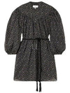 Kildi Cotton Short Dress Black - ISABEL MARANT - BALAAN 2