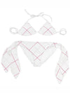 Check Tie Closure Bikini Set White - BURBERRY - BALAAN 2