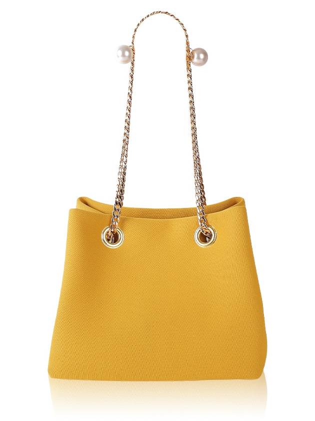 Women's Pearl Middle Shoulder Bag Yellow - SUIN - BALAAN 1