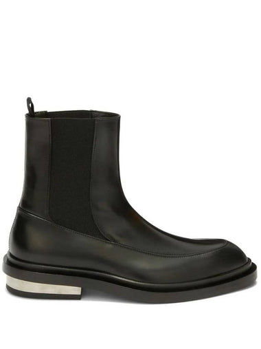 Leather Ankle Chelsea Boots Black - JIL SANDER - BALAAN 1