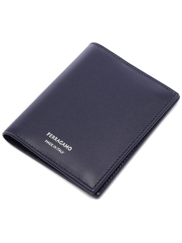 Logo Stamp Card Wallet Blue - SALVATORE FERRAGAMO - BALAAN 6