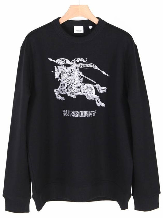 Embroidered EKD Logo Sweatshirt Black - BURBERRY - BALAAN 2