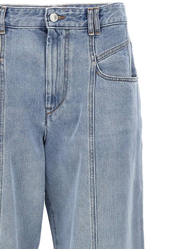 Denim Straight Pants PA0045FBB1H06I30IB ICE BLUE - ISABEL MARANT - BALAAN 4