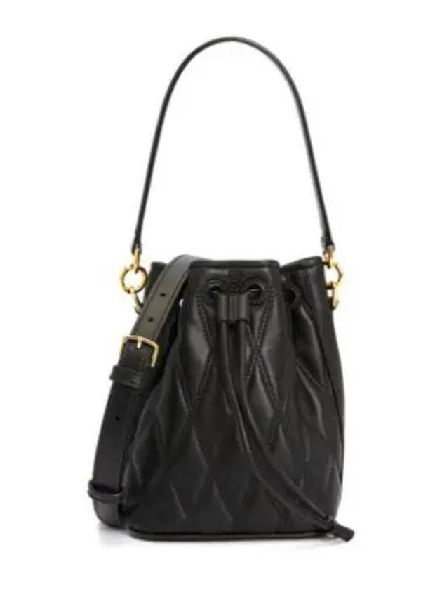 Donae Leather Bucket Bag Black - BALLY - BALAAN 2