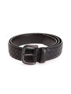 Intrecciato Leather Belt Espresso - BOTTEGA VENETA - BALAAN 1