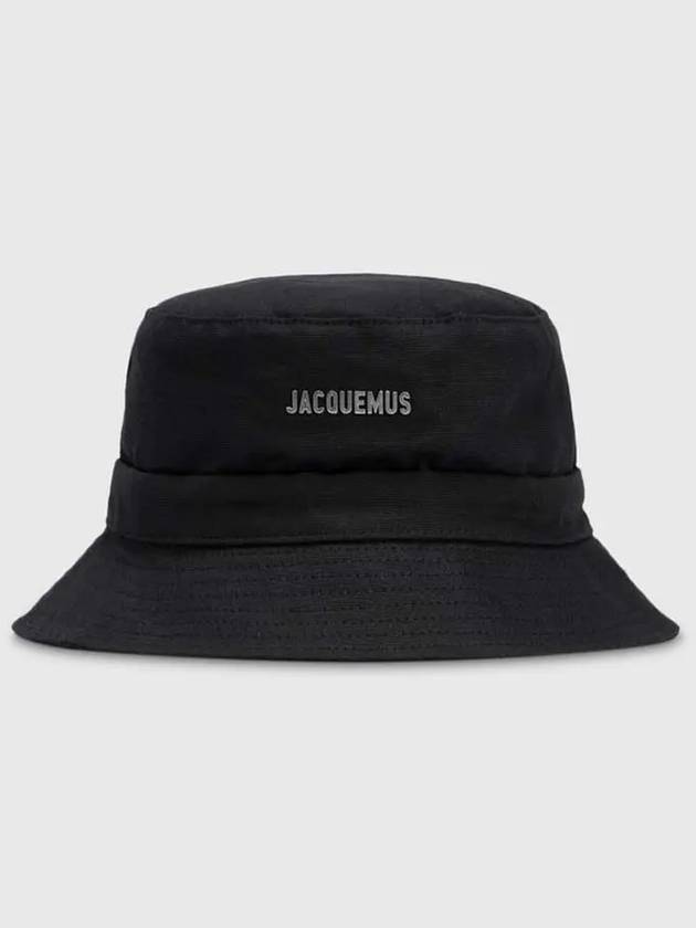 Le Bob Gadjo Bow Metal Logo Drawstring Bucket Hat Black - JACQUEMUS - BALAAN 2