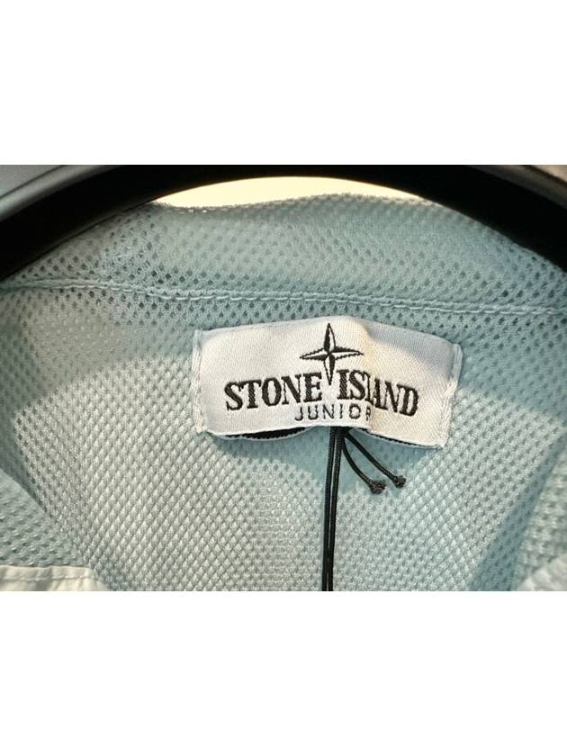 Kids Windbreaker Jacket K1S164100001 S0033 V0041 Light Blue 14A - STONE ISLAND - BALAAN 4