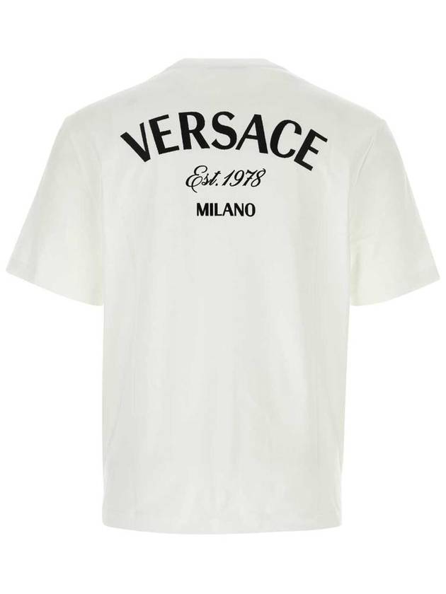 Milano Logo Short Sleeve T-Shirt White - VERSACE - BALAAN 3