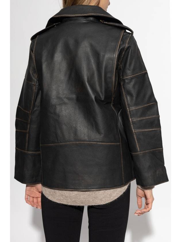 By Malene Birger Leather Jacket Beatrisse, Women's, Black - BY MALENE BIRGER - BALAAN 4