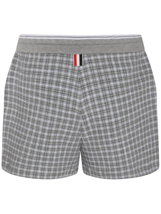 Tweed Summer Short Pants Medium Grey - THOM BROWNE - BALAAN 4