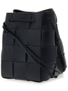 Intrecciato Cassette Small Bucket Bag Black - BOTTEGA VENETA - BALAAN 3