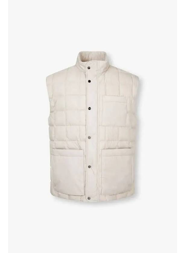 Men s Square Quilted Down Padding Vest Light Beige - HERNO - BALAAN 1