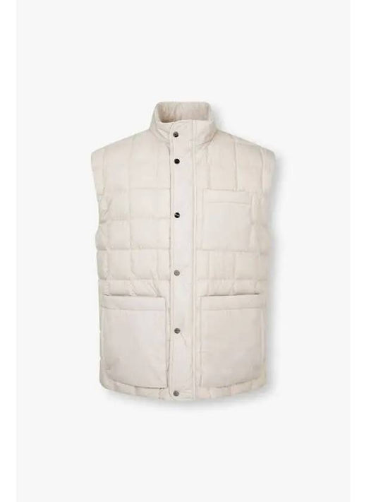 Men s Square Quilted Down Padding Vest Light Beige - HERNO - BALAAN 1