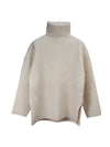 Oversized Fit Wool Turtleneck Off-White - ACNE STUDIOS - BALAAN 1